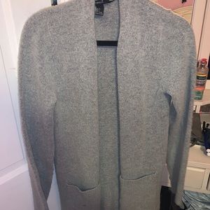 long grey cardigan